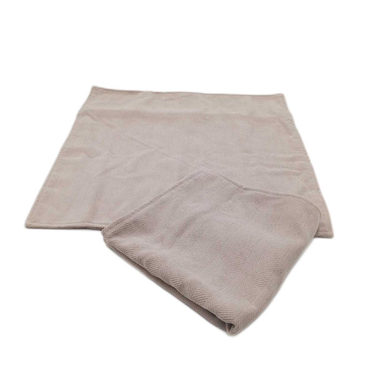 MIULEE 2er Kissenbezug 50x50 cm Beige Chenille Kissenhülle Sofakissenbezug Set