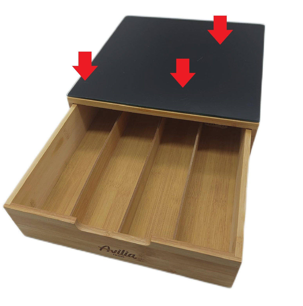 Avilia Kapselhalter Schublade Küchenzubehör Bamboo Pod Ablage KRATZER Design