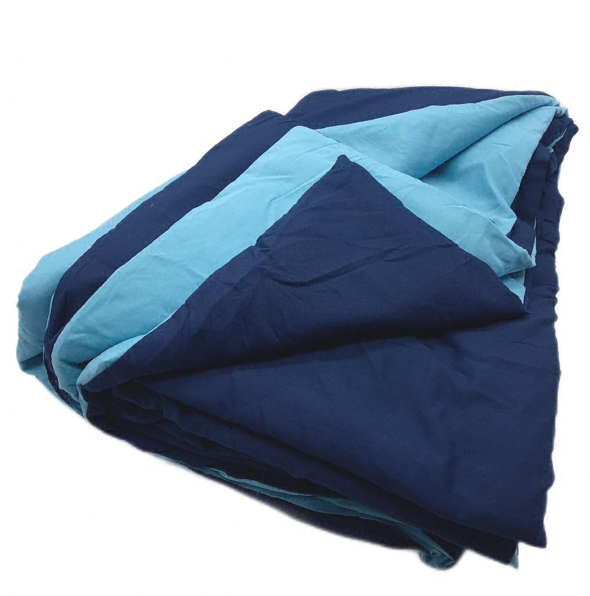 Amazon Basics Wende Steppdecke Mikrofaser 135 x 200 cm Marine Himmelblau