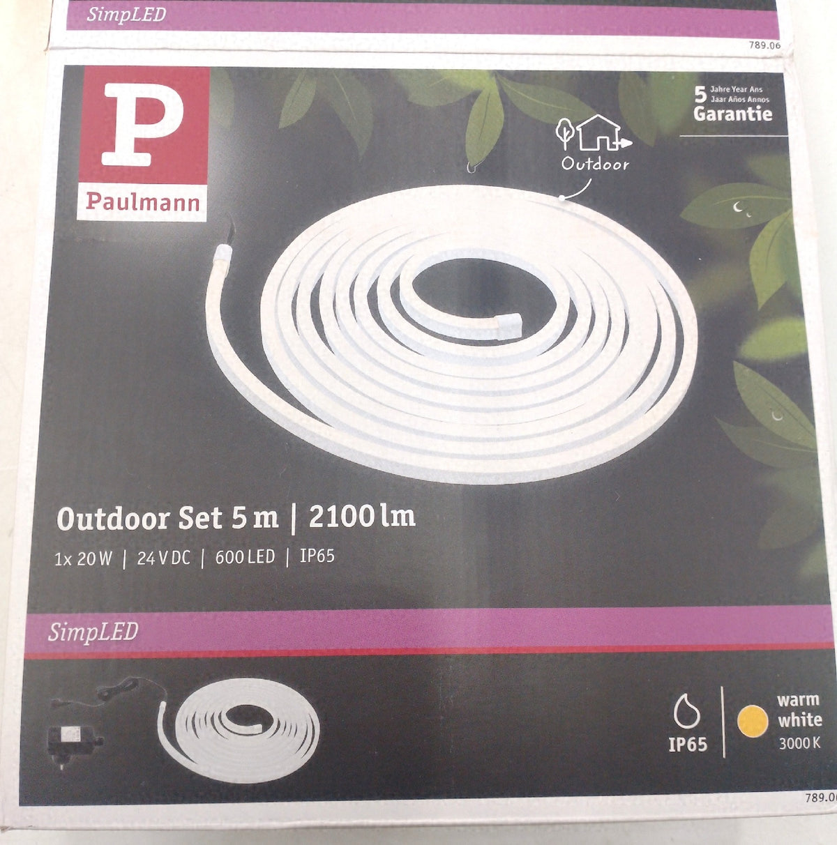 Paulmann SimpLED Outdoor Stripe Set 5m Warmweiss 20 Mood Lighting LED Beleuchtung Garten