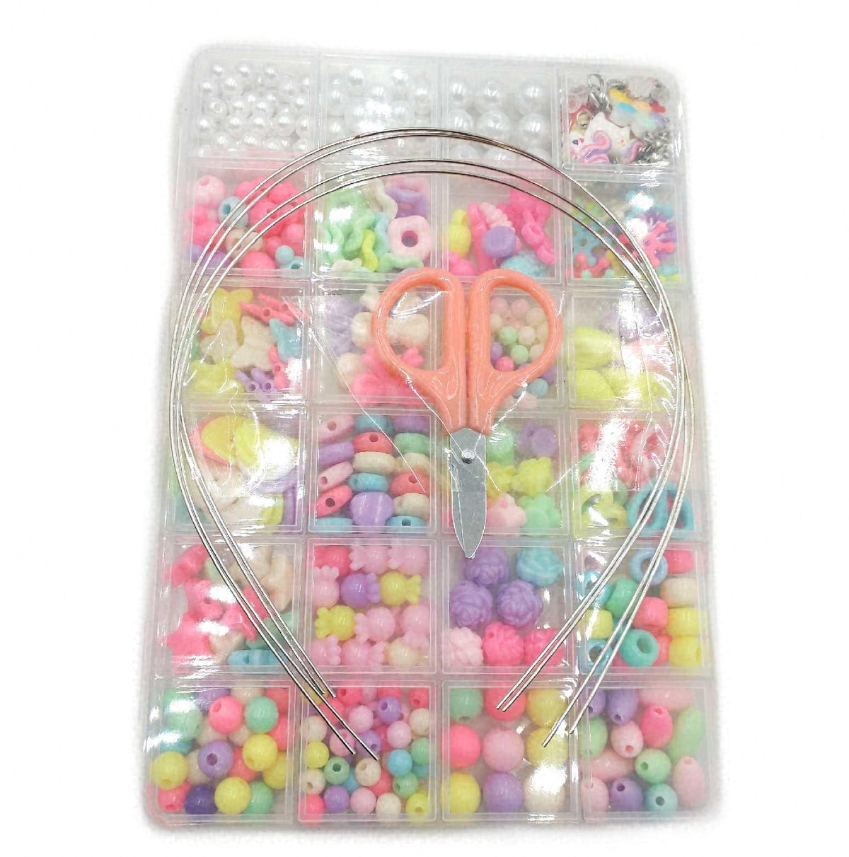 UPDOKIT Geschenkset Mädchen 2 Boxen Perlen zum Auffädeln Kinder DIY Armbänder Set