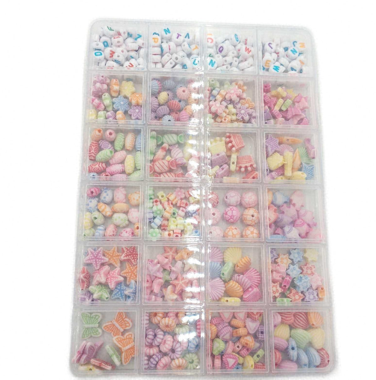 UPDOKIT Geschenkset Mädchen 2 Boxen Perlen zum Auffädeln Kinder DIY Armbänder Set