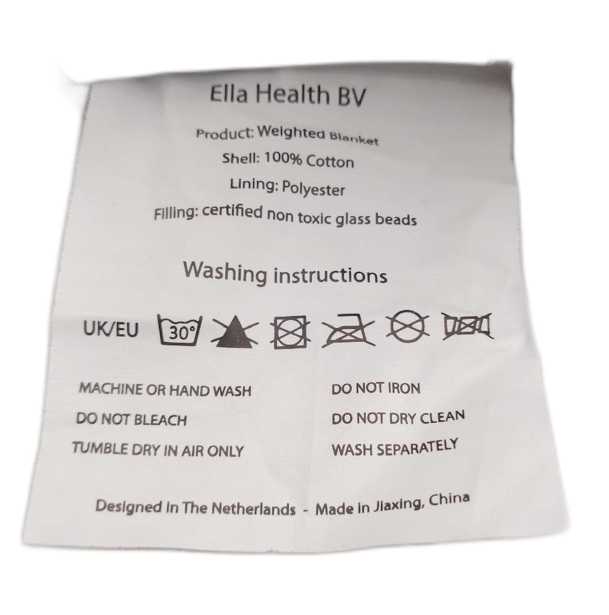Ella Gewichtsdecke 135x200 cm 9 kg Anti Stress Therapiedecke Schwere Decke aus 100 Prozent