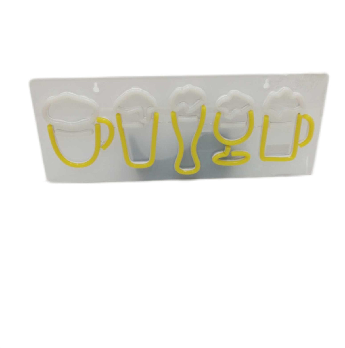 FITNATE Bier Neon Schild Bar Leuchtschild Acryl Barschild Leuchtreklame Wand durchsichtig