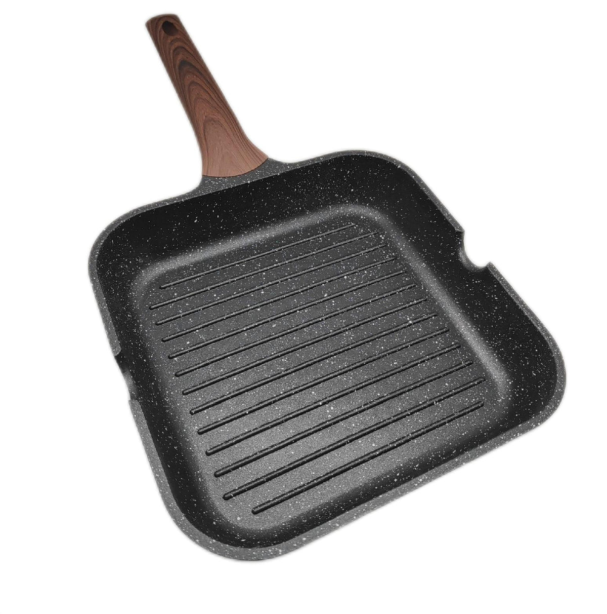 Kordisen Grillpfanne Kochgeschirr quadratische Pfanne 24 cm Antihaft Induk