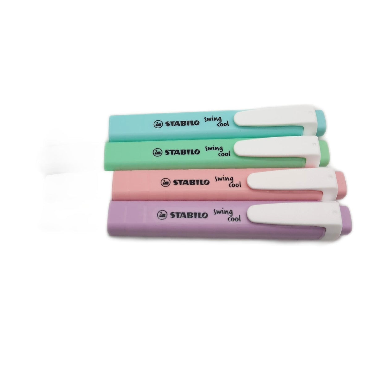 STABILO Highlighter Schreibwaren Box 4 kühle Pastellfarben für kreative Nutzung