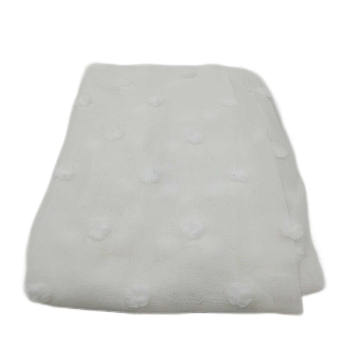 Elbersdrucke Gardine Fluffy Dots 00 weiß transparent verdeckte Schlaufen 255 x