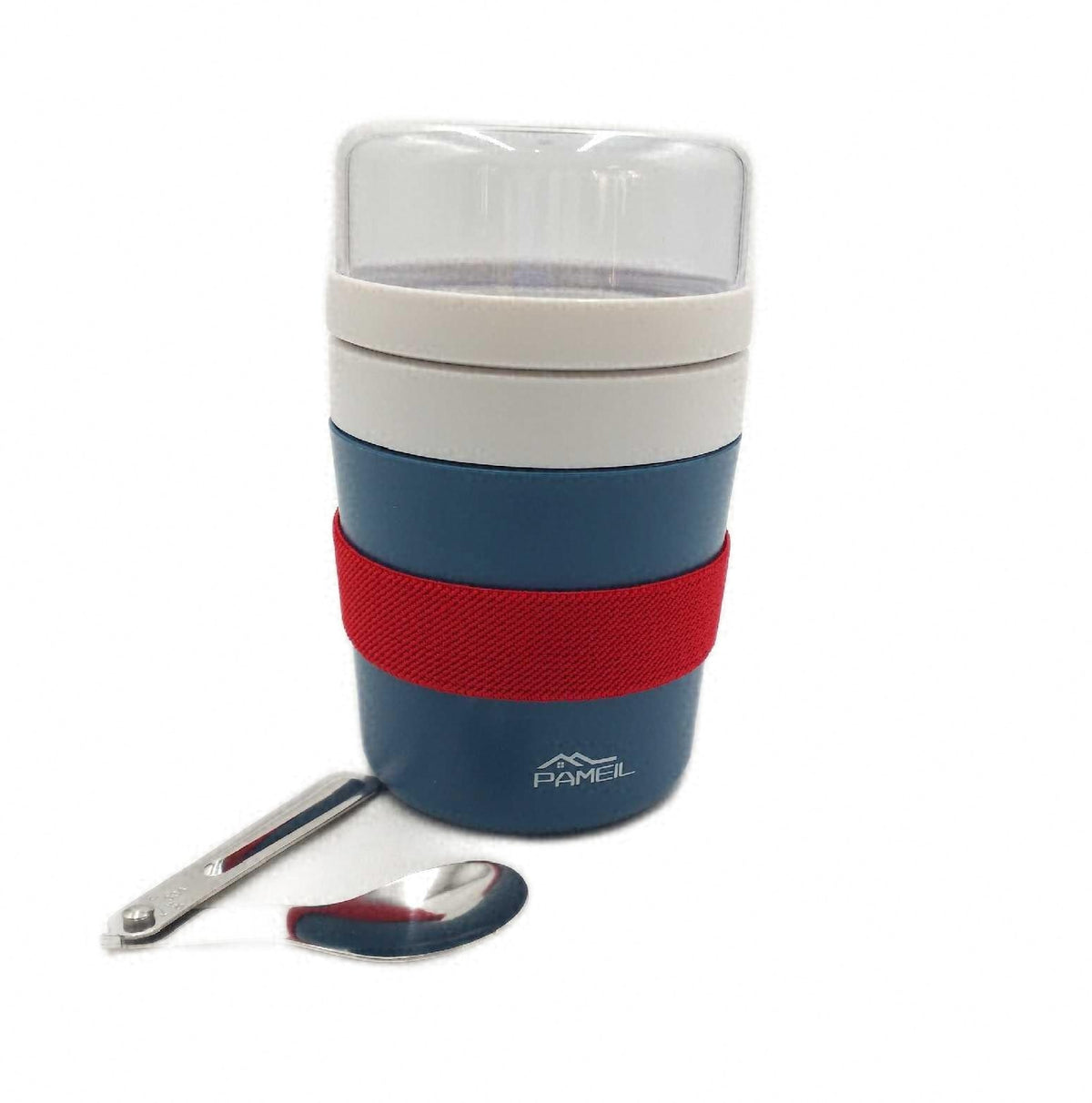 Pameil Mueslibecher to go 500ml Isolierter Edelstahl Joghurtbecher zum Mitnehmen