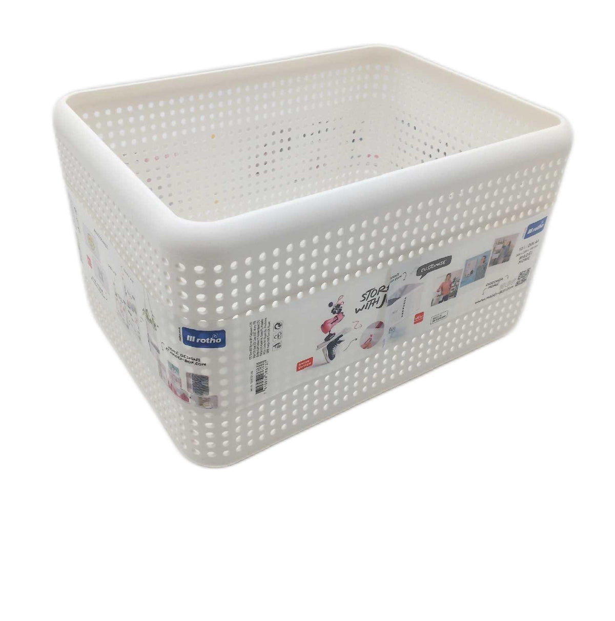 rotho Aufbewahrungsbox Madei 13l Kunststoff PP BPAfrei Weiss 326 x 238 x 000 mm