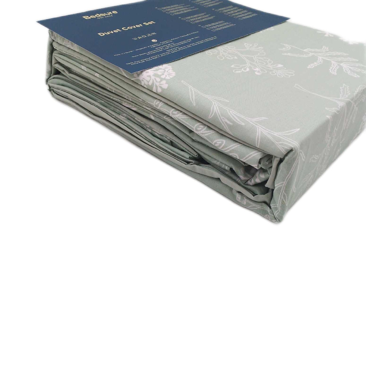 BEDSURE Bettwäsche 135x200 4teilig Baumwolle Bettwäsche Set Grün mit Bettbezug und Kissenbezügen