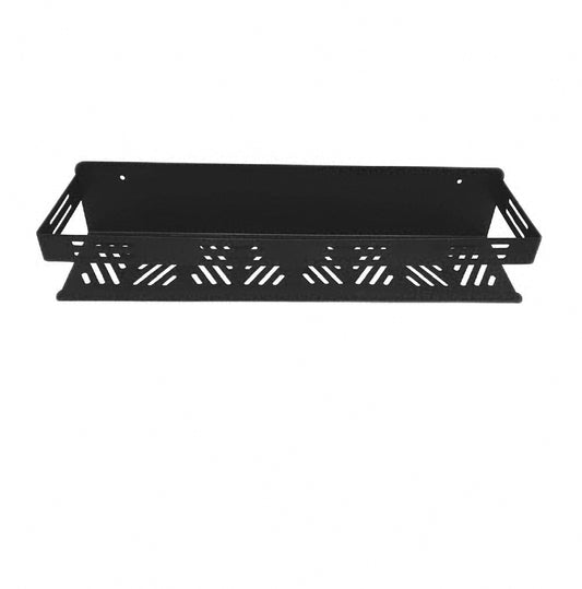 Gewürzregal Küchenregal Wand ohne Bohren 40cm Schwarz 4 Haken Kratzer innen