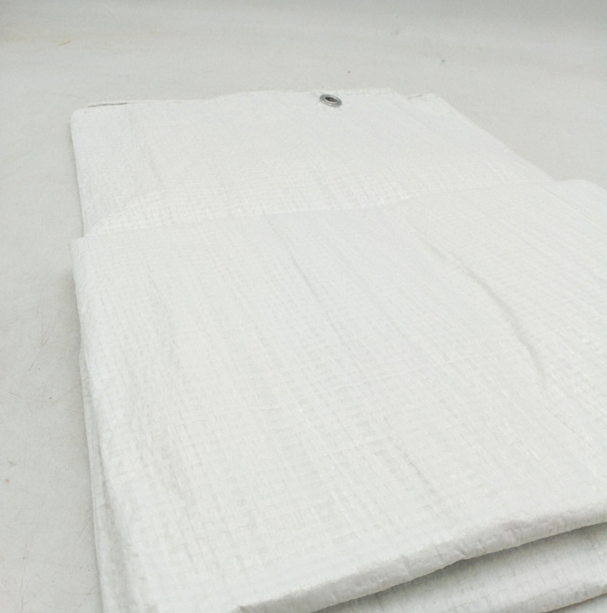 Weiße Abdeckplane 3 x 3 m wasserdicht 55 gm² mit Ösen Autoabdeckung Schutzplane