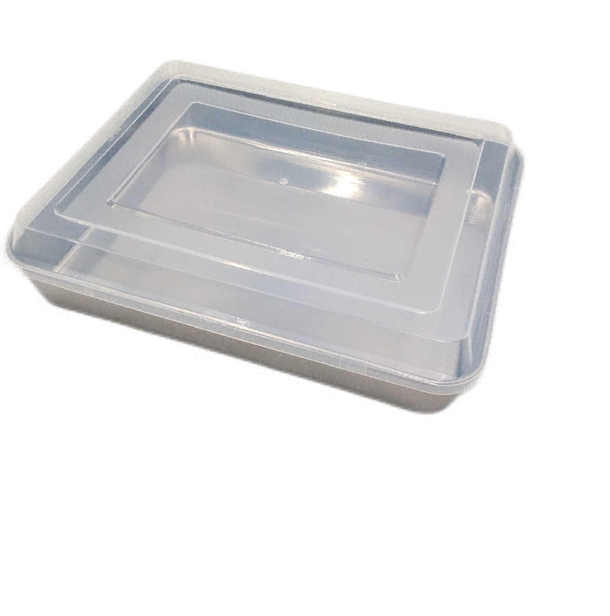 Nader Edelstahl Rechteckige Auflaufform Kuchenform mit luftdichtem Deckel Backblech