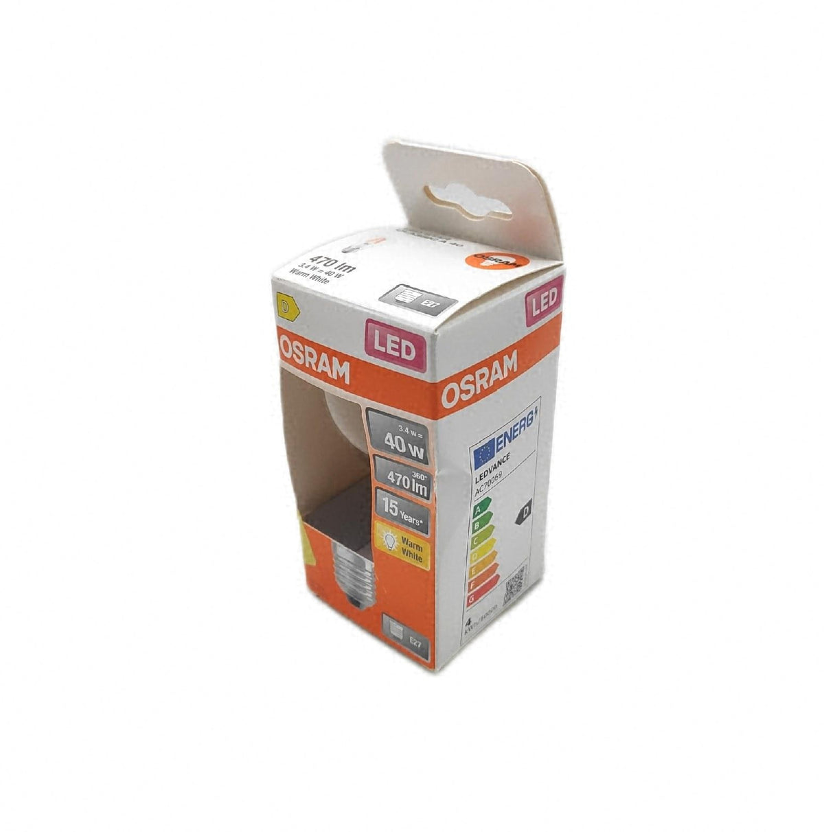 Osram LED Lampe Star Kolbenform A40 Filament E27 3 4 W 2700 K warmweiss
