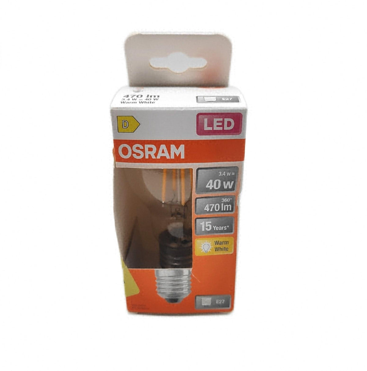 Osram LED Lampe Star Kolbenform A40 Filament E27 3 4 W 2700 K warmweiss