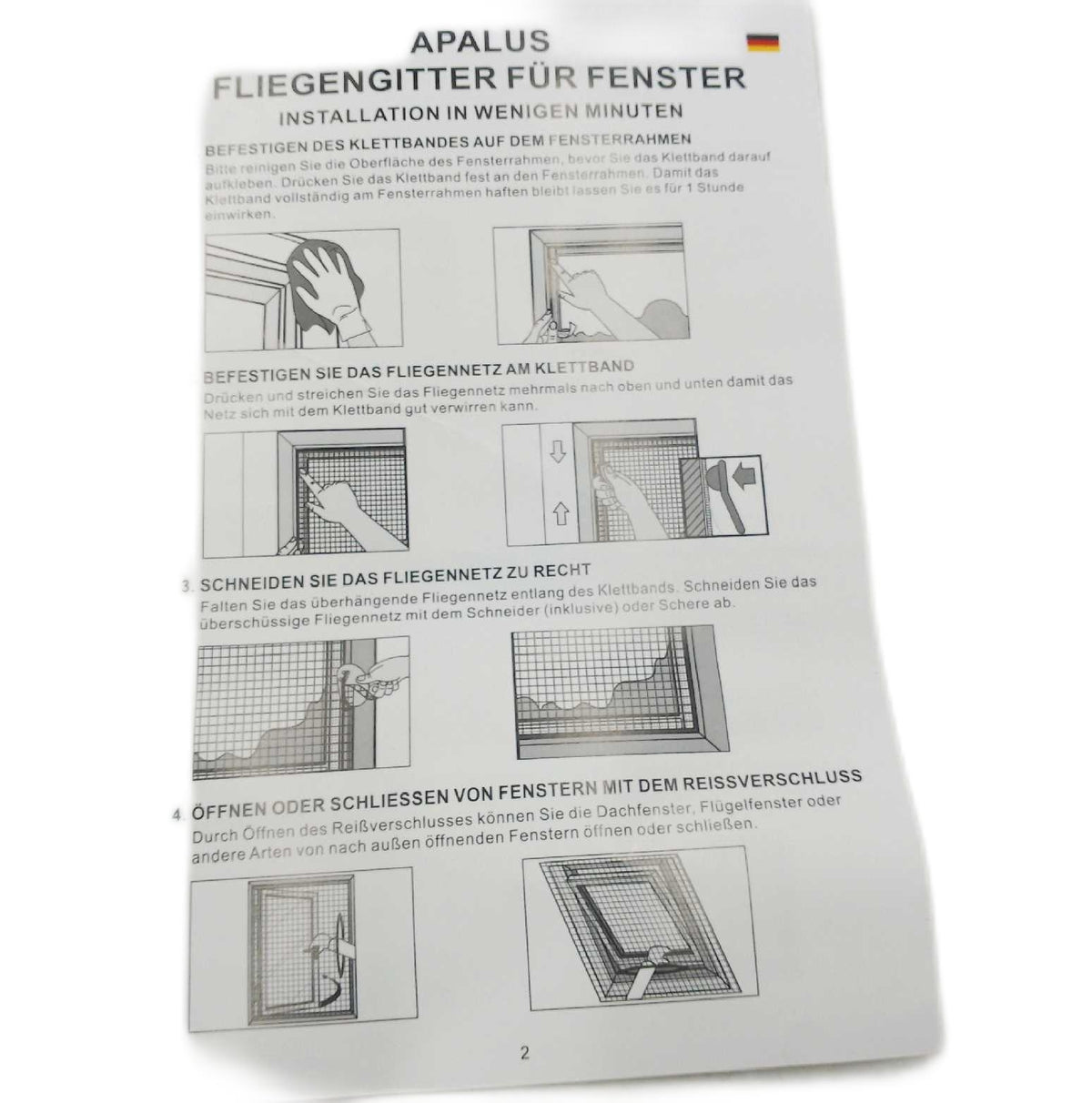 Apalus Fenster Fliegengitter Zuschneidbares Fliegennetz Mückennetz für Dachfenster
