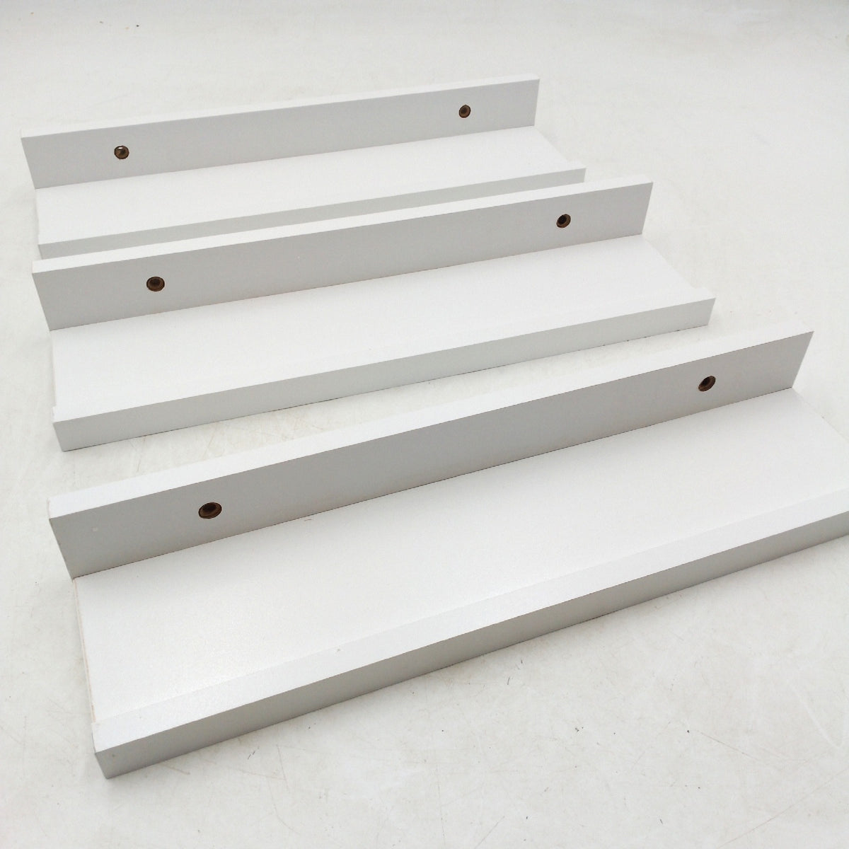 SONGMICS Wandregal Schweberegal 3er Set Wandboard 10 x 38 cm Regal Wandmontage Holz