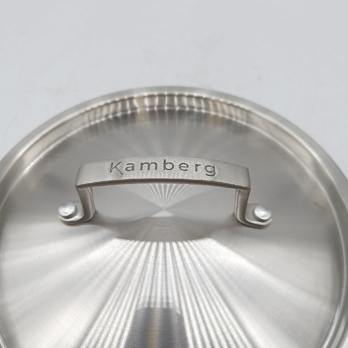KAMBERG Deckel Ø 20 cm aus gebürstetem Edelstahl 1810, PFAS-frei, geeignet für alle Herdarten
