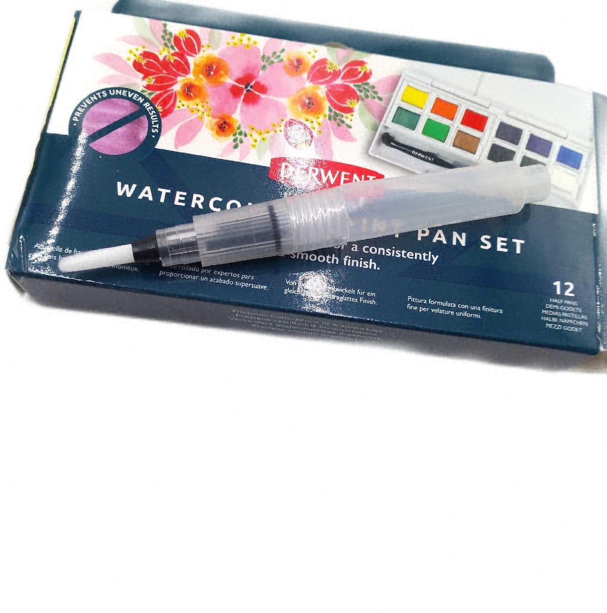 Derwent Aquarellfarben 12teiliger Malkasten Watercolour Paint Set zum Malen und Künstlerbedarf