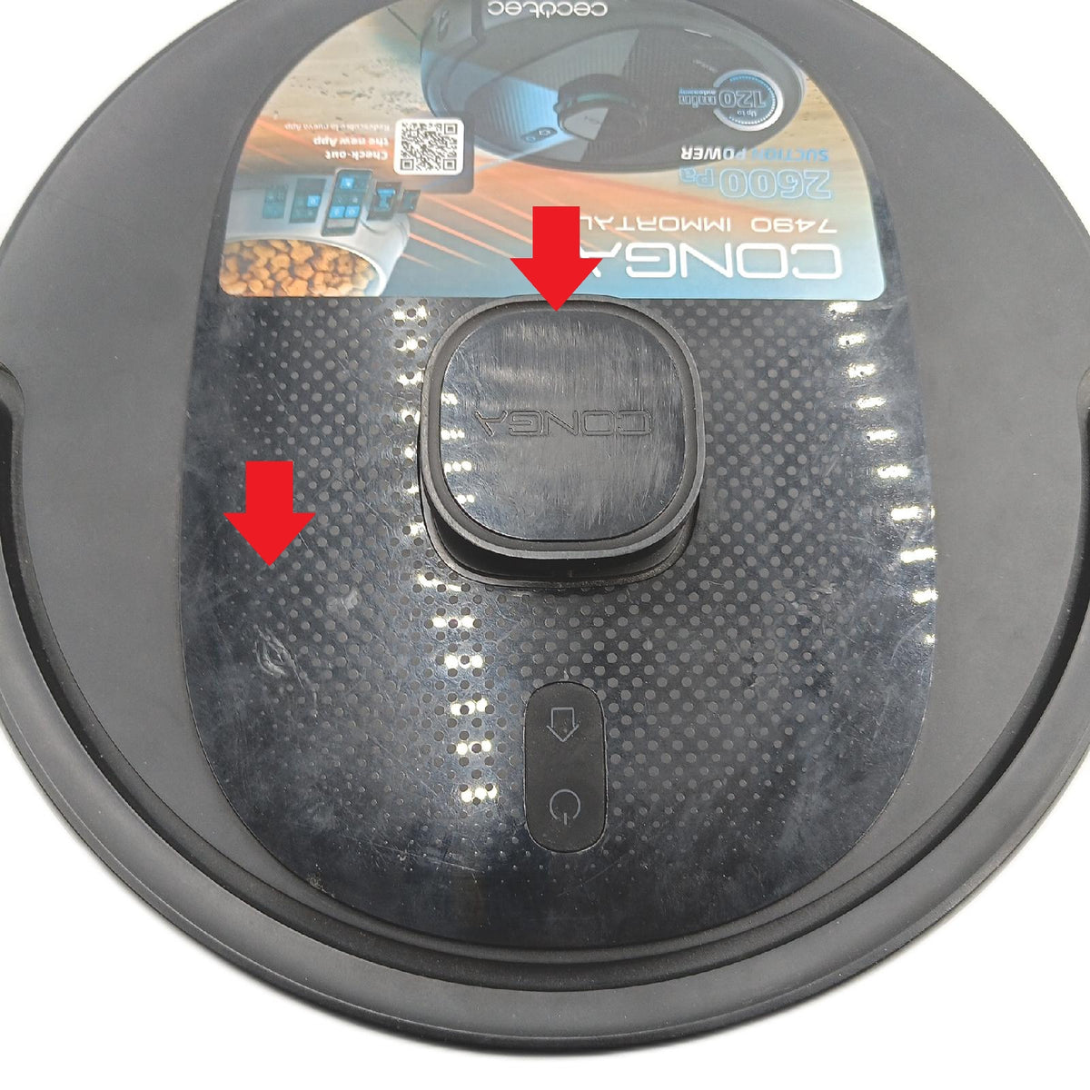 Cecotec Conga 7490 Immortal Genesis Roboterstaubsauger und Bodenwischer Lasernavigation 2600 Pa Autonomie 120 Mins multifunktionale Zentralbürste Wischmopp und Seitenbürste App