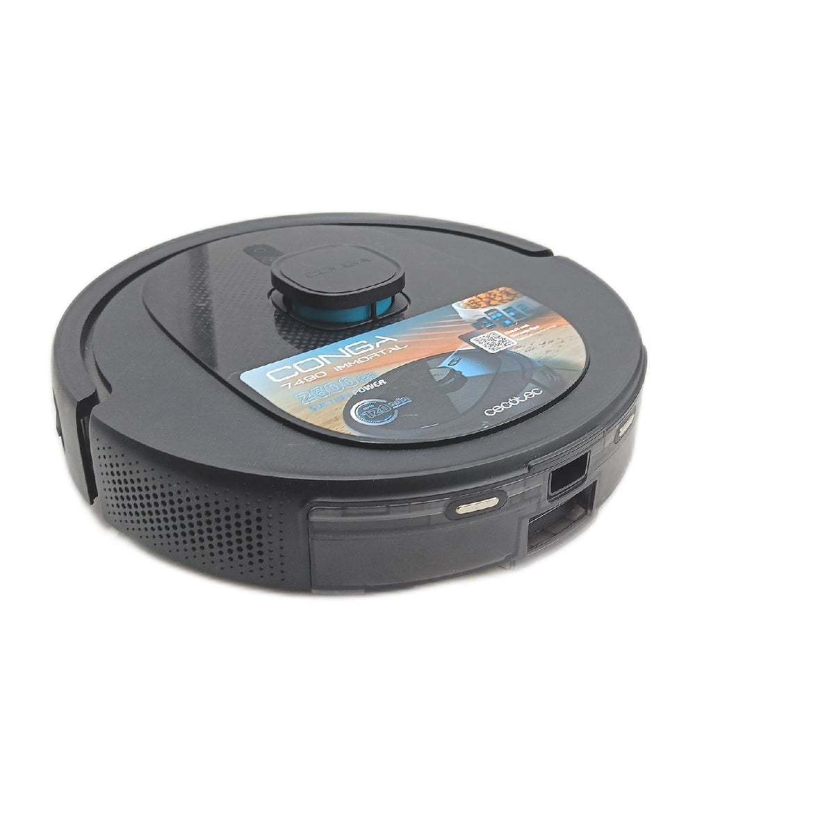 Cecotec Conga 7490 Immortal Genesis Roboterstaubsauger und Bodenwischer Lasernavigation 2600 Pa Autonomie 120 Mins multifunktionale Zentralbürste Wischmopp und Seitenbürste App
