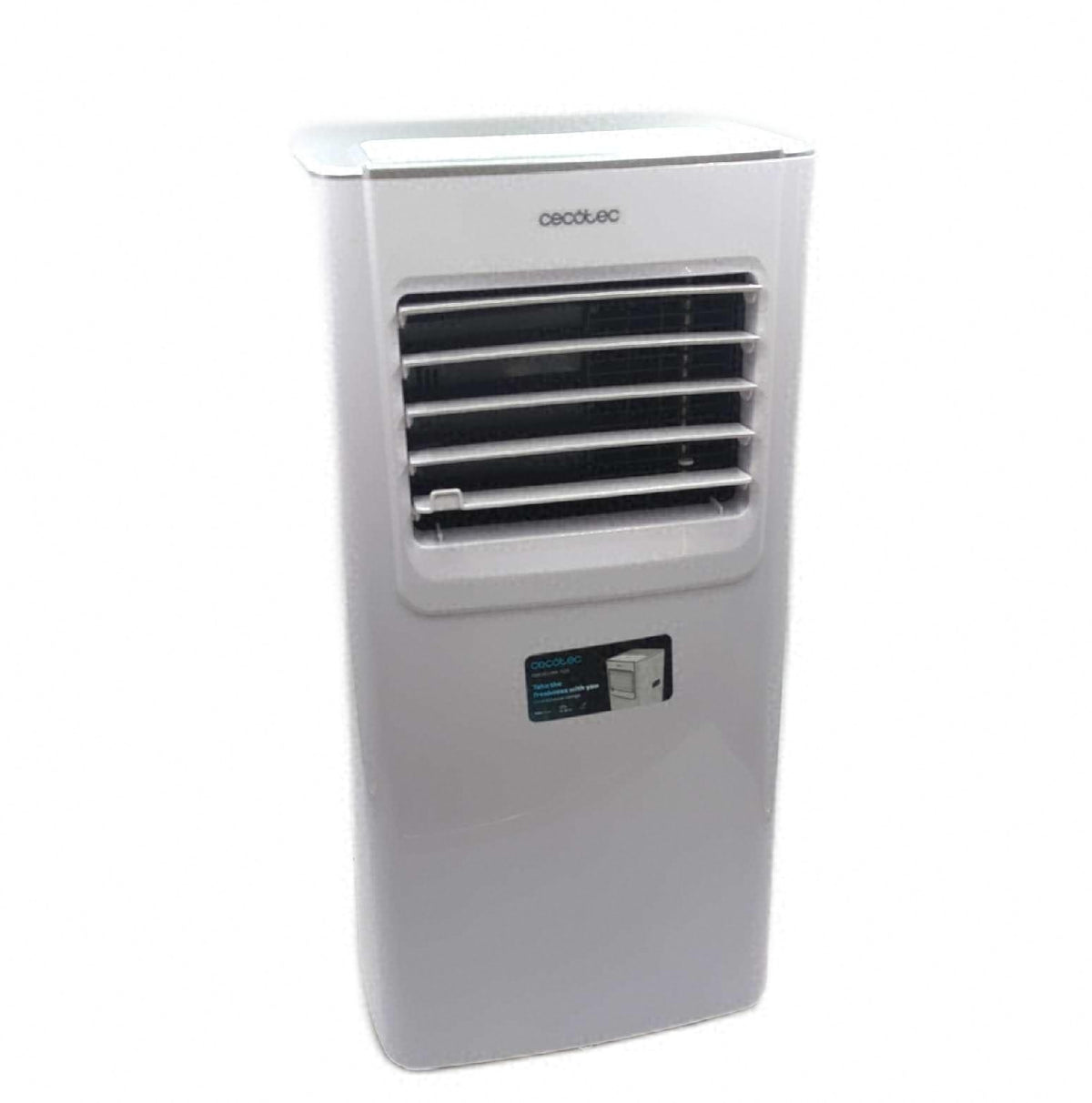 Cecotec Tragbare Klimaanlage mit Fernbedienung ForceClima 7100 Soundlos. 7000 BTU, Soundless Technology, LED -Bildschirm, 4 Modi, 2 Geschwindigkeiten, Abdeckung von bis zu 15 m2 [Energieklasse A]
