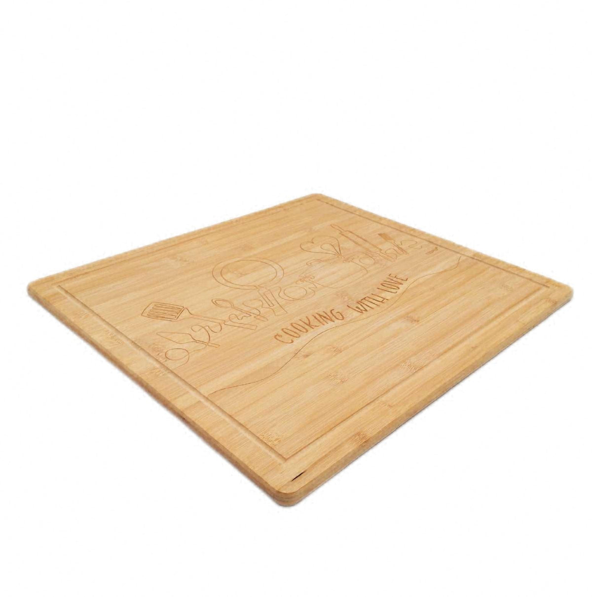 KESPER Buffetplatte Schneidebrett Herdabdeckung Holzbrett ohne Fuesse Schrauben