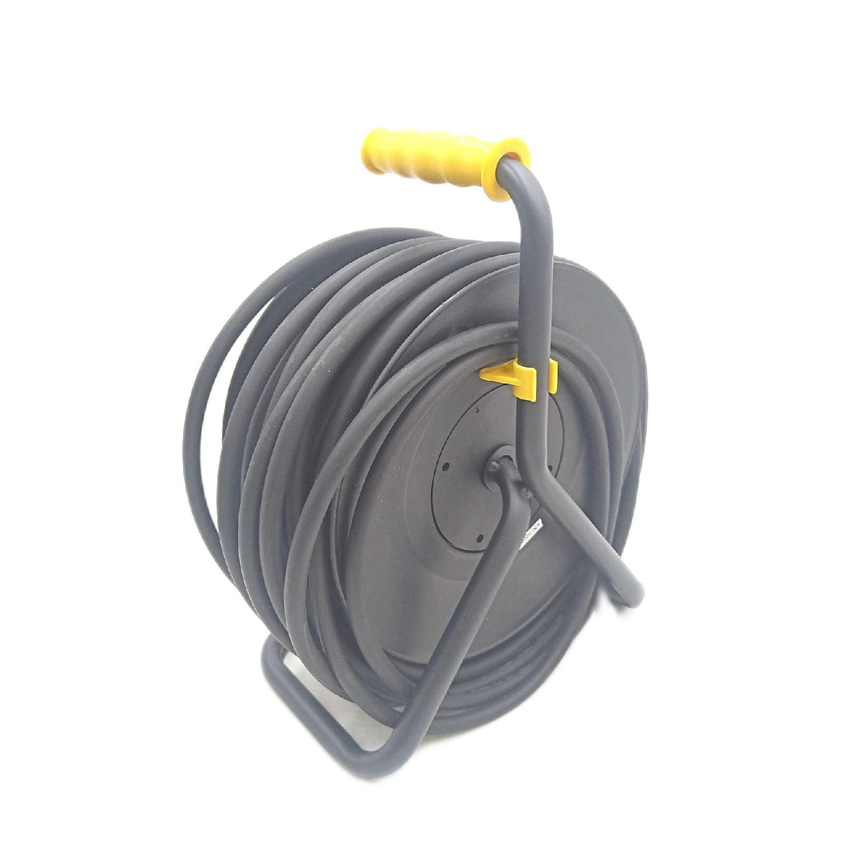 Velamp REELARTFR40 Kabeltrommel professionell wasserfest IP44 Kabel 40 m Gummi 3G25 mm2 4 Steckdosen Stahlgehäuse schwarz