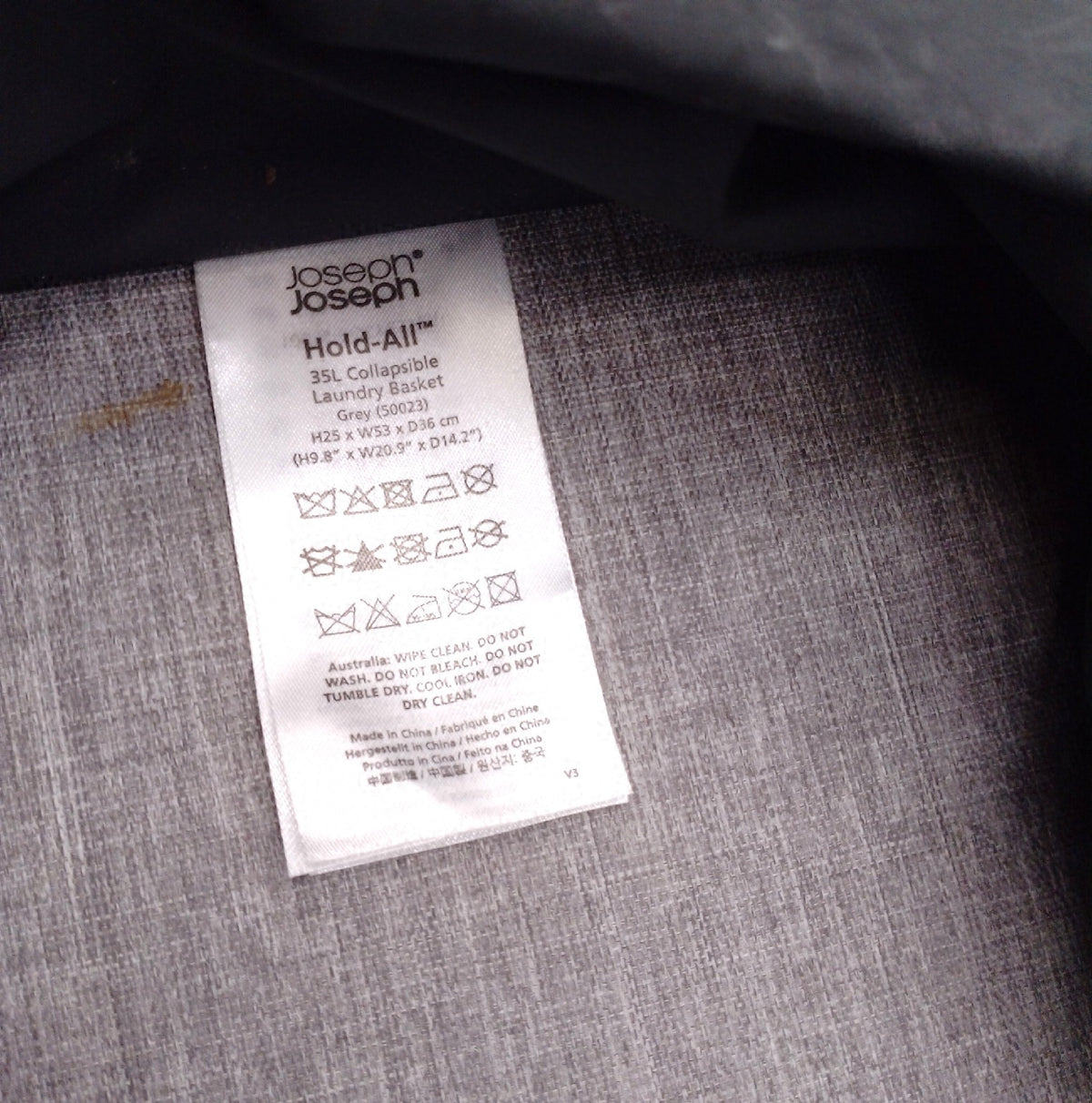 Joseph Joseph Hold All Wäschekorb faltbar 35L langlebiges Gewebe Gebrauchsspuren