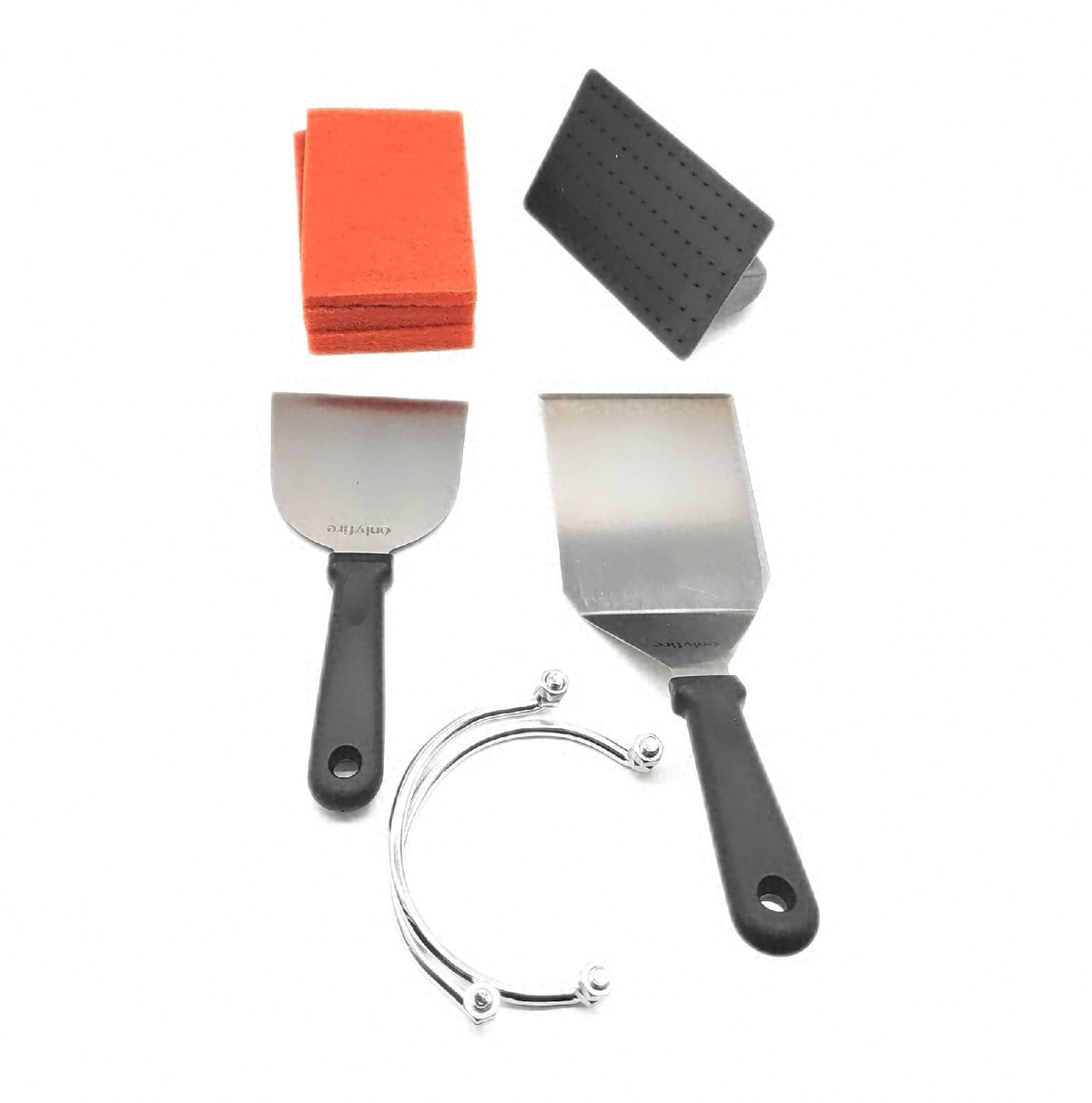 Onlyfire Plancha Grillplatte Set Edelstahl Grillplatte Gasgrill stark gebraucht BBQ Grillzubehör