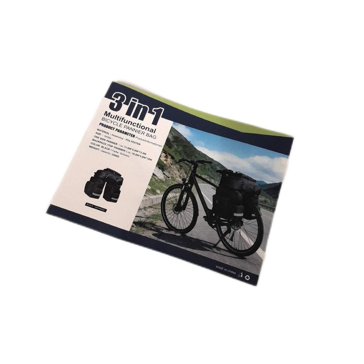 ansigtny Fahrradtasche Fahrrad Zubehör 3 in 1 Multifunktional Wasserdicht