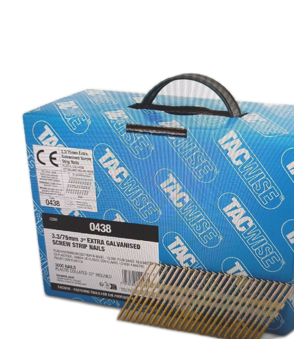 Tacwise 0438 Nägel Rolle Extra Galvanisiert 3375 mm Runde Kopf Tige Nails
