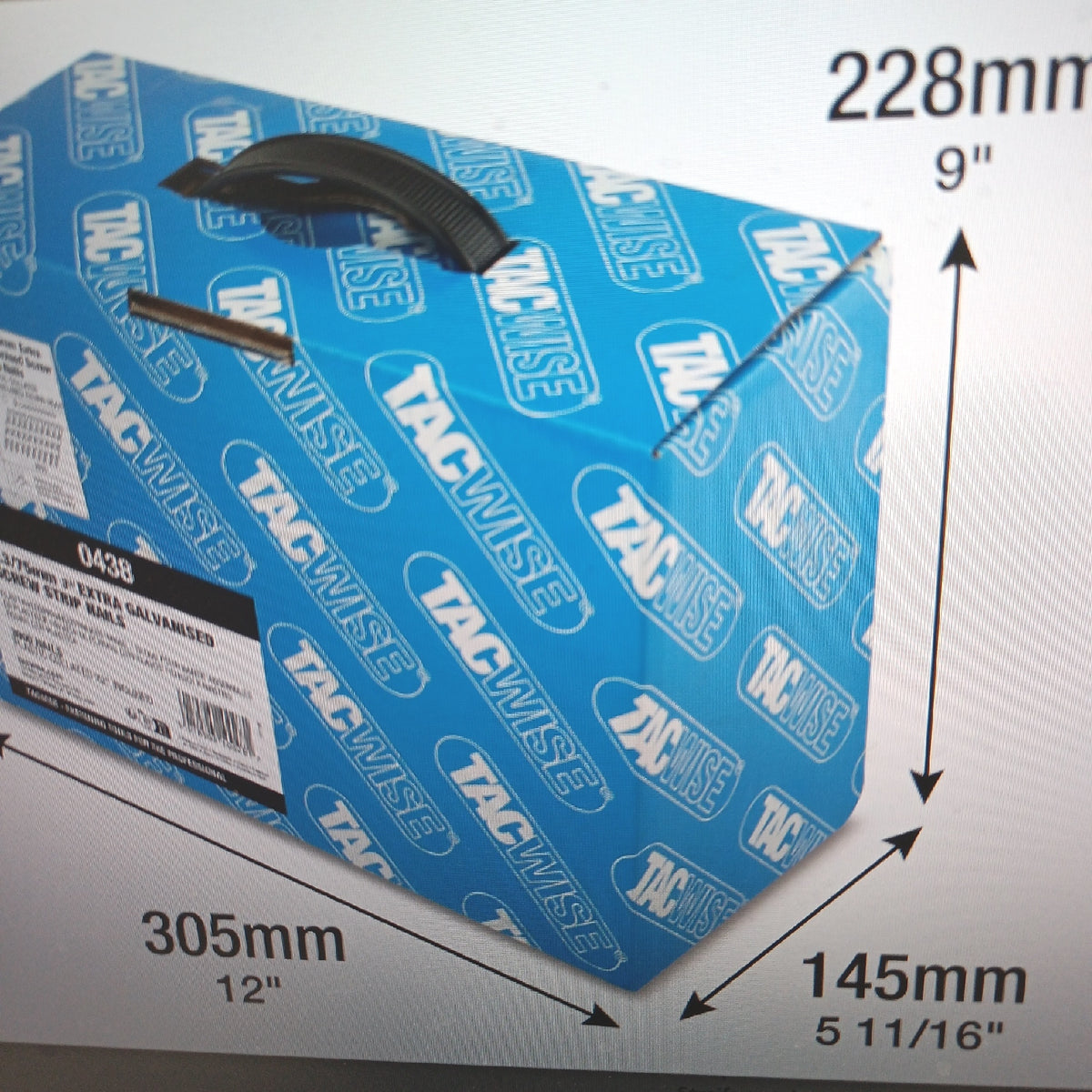 Tacwise 0438 Nägel Rolle Extra Galvanisiert 3375 mm Runde Kopf Tige Nails