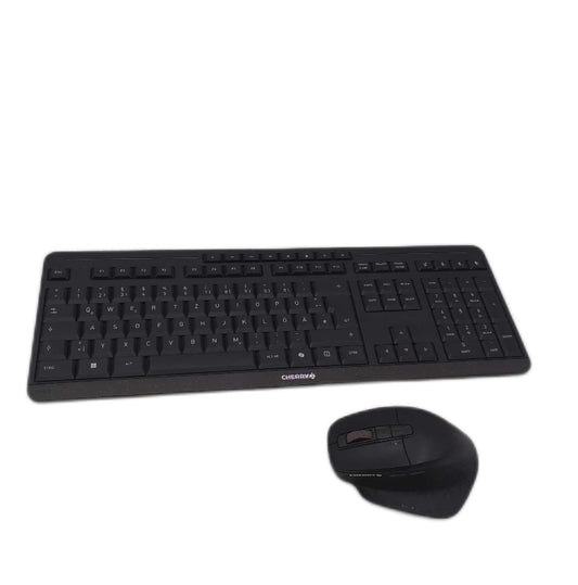 CHERRY Stream Desktop Kabellose Tastatur Maus Deutsch QWERTZ Schwarz ohne Dongle und