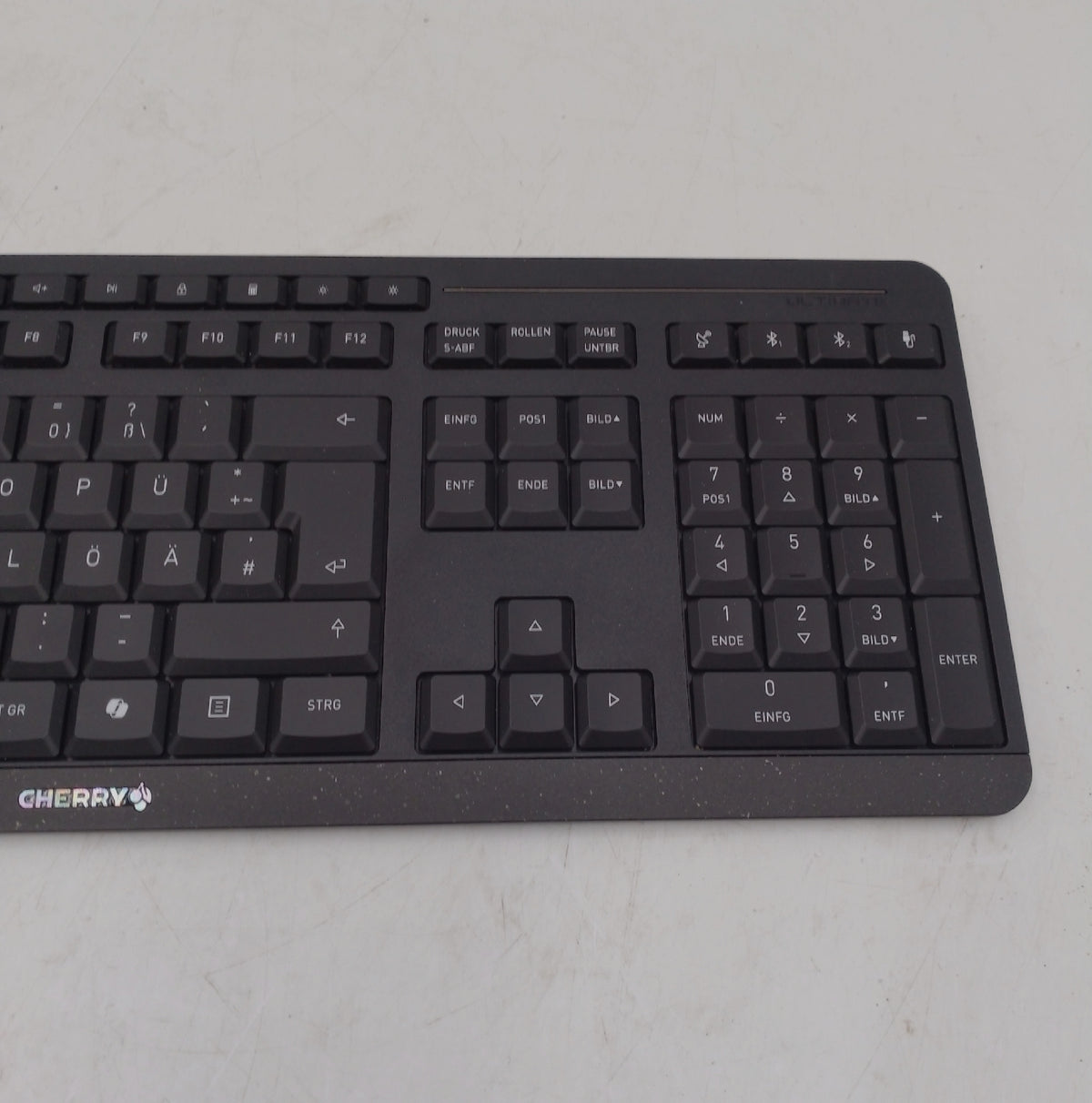 CHERRY Stream Desktop Kabellose Tastatur Maus Deutsch QWERTZ Schwarz ohne Dongle und