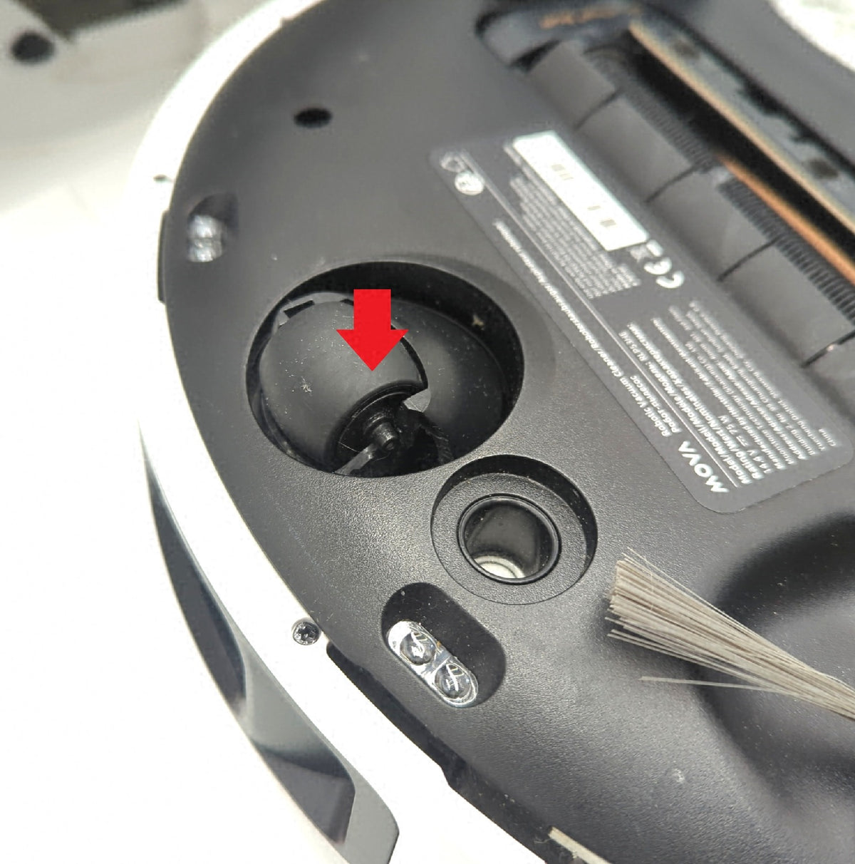 Mova P50 Pro Ultra Staubsaugerroboter Halterung Vorderrad def