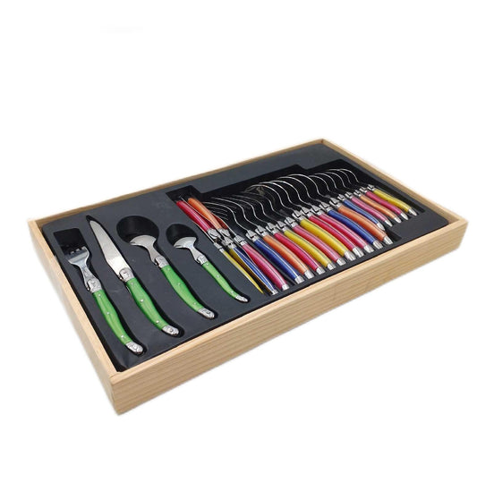 Pradel Besteckset Besteck Laguiole I7214P pastellfarben elegant stilvoll für