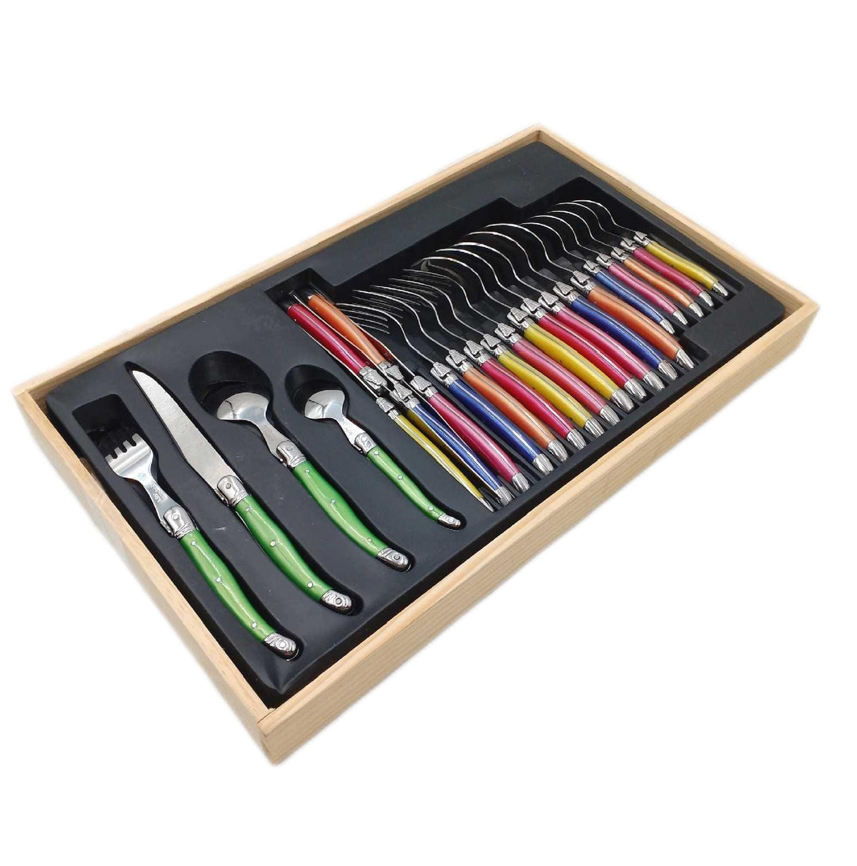 Pradel Besteckset Besteck Laguiole I7214P pastellfarben elegant stilvoll für