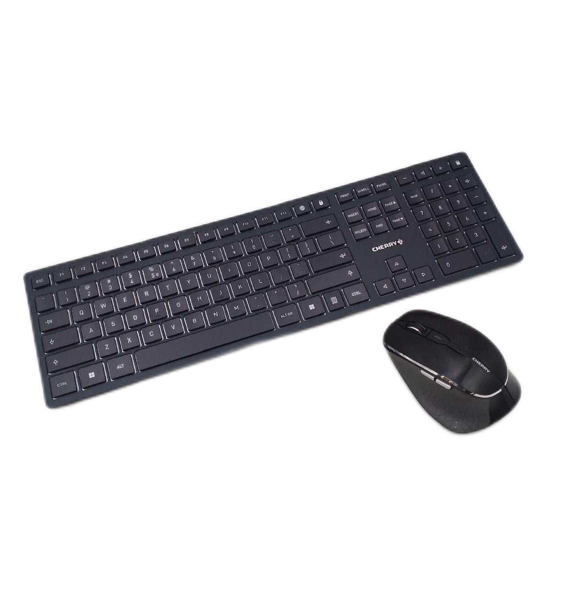 QWERTY CHERRY DW 9500 Slim Kabelloses Tastatur  Maus Set EU Layout Bluetooth 2,4