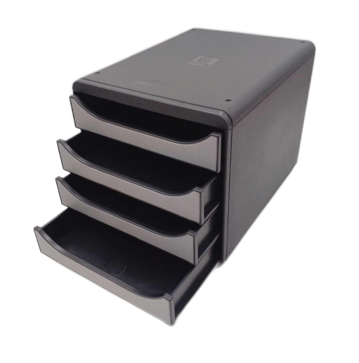 Exacompta Module de classement BigBox 4 Schubladen Schwarz Silber 278 x 267 x 347 mm
