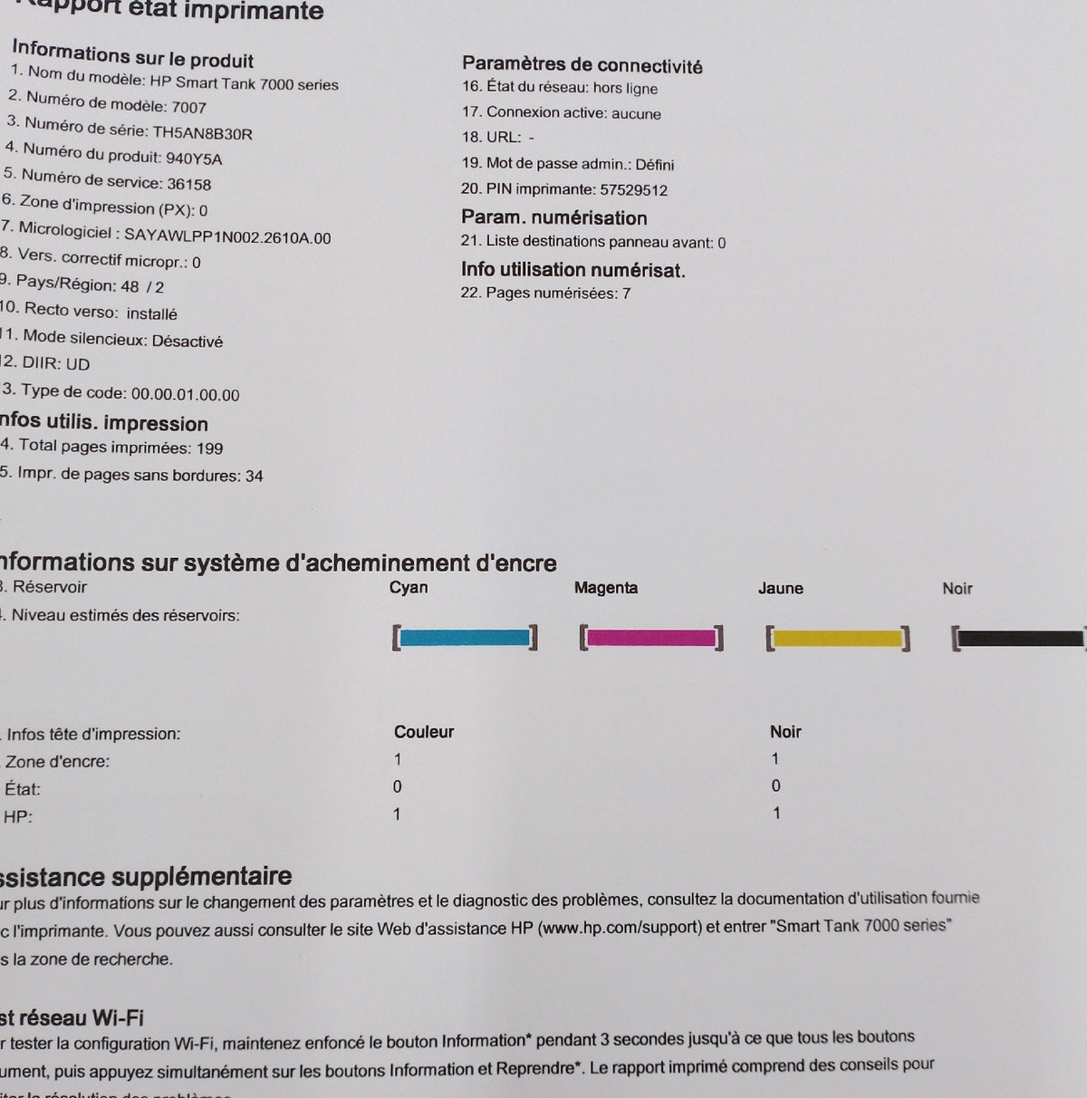 HP Multifunktionsdrucker Drucker Zubehör Smart Tank 7007 WLAN Duplexdruck 3 Jahre