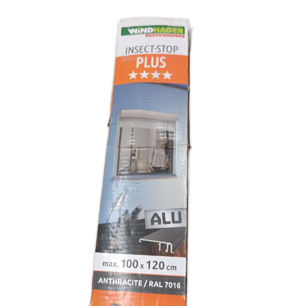 Windhager Fensterschutz Plus Ultra Flat Fiberglasgewebe 100x120cm Modell IS Plus FE Ultra Flat