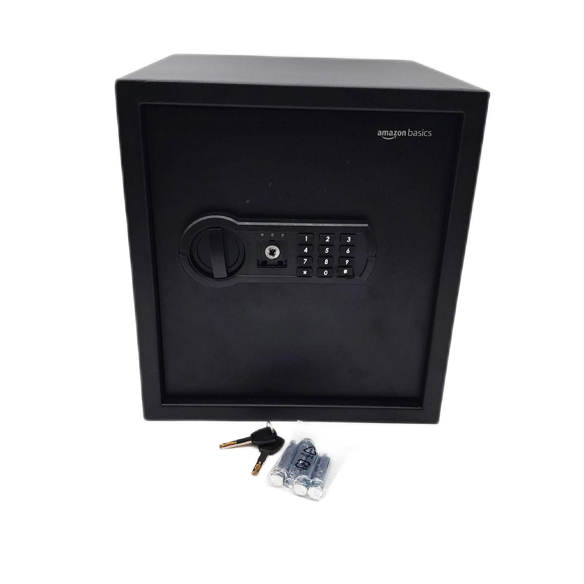 Amazon Basics Elektronischer Tresor aus Stahl Tresorschloss aufgebohrt