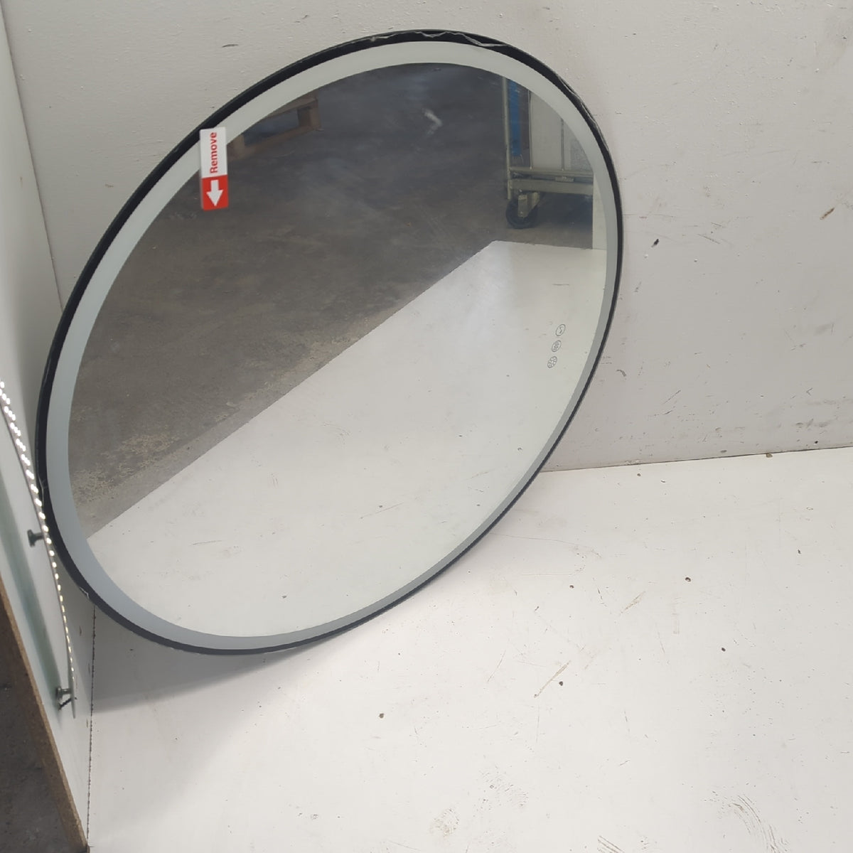 STARLEAD Badspiegel Badmöbel Rund 80cm Durchmesser LED Beleuchtung Bluetooth Design