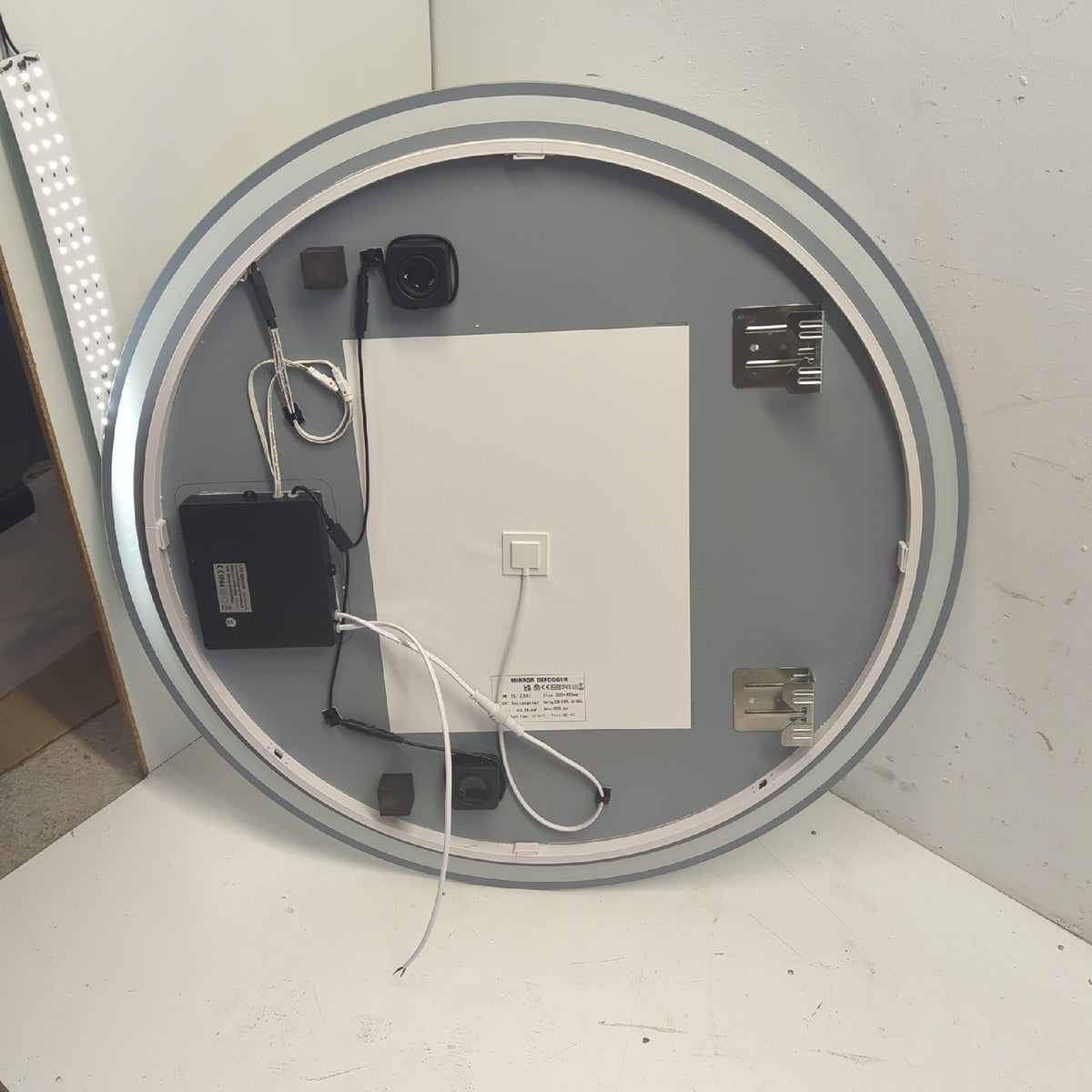 STARLEAD Badspiegel Badmöbel Rund 80cm Durchmesser LED Beleuchtung Bluetooth Design