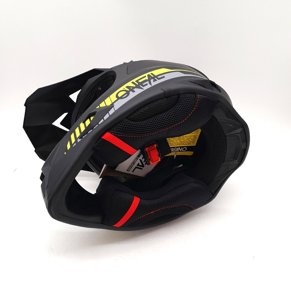 O NEAL Motocross Helm Motorsport SRS Solid Schwarz Gelb Leicht und Sicher