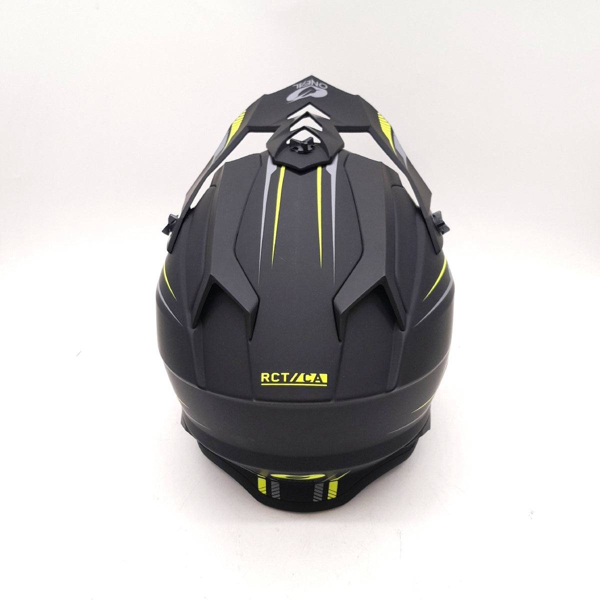 O NEAL Motocross Helm Motorsport SRS Solid Schwarz Gelb Leicht und Sicher