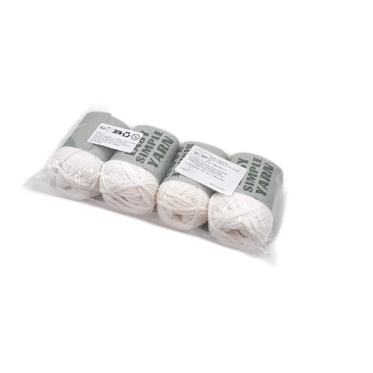 4 x 50g Schlauchgarn Häkelwolle Easy Yarn zum Häkeln für Anfänger und Fortgeschrittene