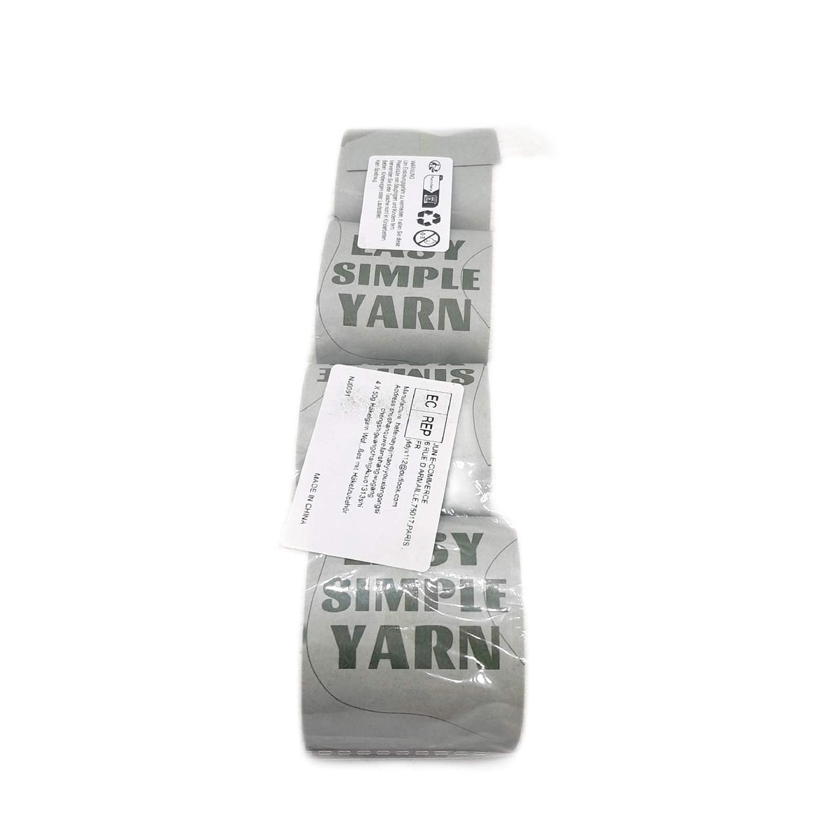 4 x 50g Schlauchgarn Häkelwolle Easy Yarn zum Häkeln für Anfänger und Fortgeschrittene