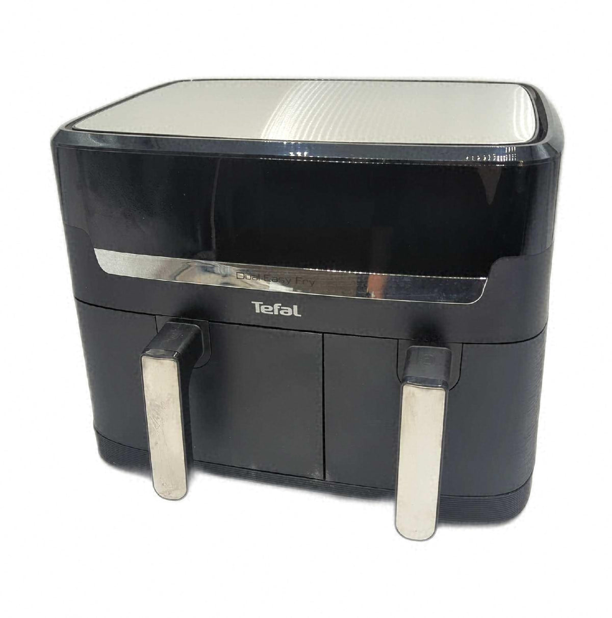 Tefal Y9018 Dual Easy Fry Doppelkammer Heissluftfritteuse 5 2 und 3 1 Liter Gebrauchsspuren